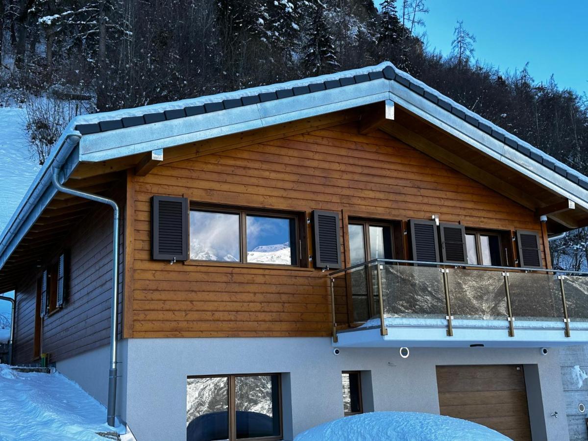 Chambres D'Hotes Les Louettes A Sapinhaut Canton Du Valais Saxon Bagian luar foto